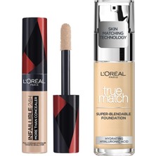 Uravas Store L’oréal Paris True Match Bakım Yapan Fondöten + Infaillible Tüm Yüze Uygulanabilir Kapatıcı 322 Ivory