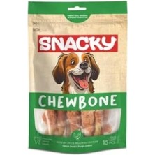 Uravas Store Snacky Chew Bone Tavuk Sargılı Çubuk Köpek Ödül Maması 13CM (10'lu)