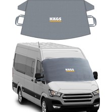 Uravas Store Haegs Buz ve Kar Önleyici Araç Ön Cam Örtüsü Brandası | Ağır Hizmet Tipi 600D Oxford Kumaş | Arabalar, Suv`lar, Kamyonetler Için Oto Ön Cam Koruyucu Güneşlik | Don Örtüsü (198X114CM) Xxl - Gri