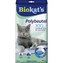 Uravas Store Biokat's Poli Torba Xxl – Kedi Kumunun Hijyenik Değişimi Için Kedi Tuvaletinde Sergileme Torbası - 1 Paket (1 x 12 Torba)