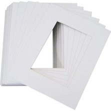 Uravas Store 25 Adet 8 x 10 Beyaz Resim Mat Mat Beyaz Core Schraegschnitt Için 5 x 7 Foto + Arka Taraf + Toz Torbası