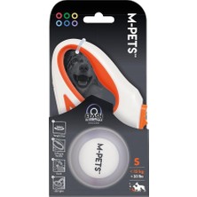 Uravas Store M-Pets Flash Ledli Otomatik Gezdirme Şerit 3mt/orange
