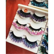 Uravas Store Kirpik 3lu Özel Tasarım Glitter Kirpik 3D