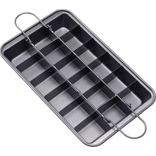 Uravas Store Orret Home 18 Gözlü Ayarlanabilir Karbon Çelik Brownie Kek Kalıbı – Yapışmaz Kaplama, Paslanmaz ve Dayanıklı Tasarım, Profesyonel Sunumlar Için Mükemmel Seçim
