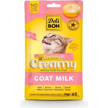 Uravas Store Delibon Creamy Ödül Maması Keçi Sütlü 15GR 5li Paket