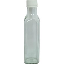 Uravas Store Lokmanavm Boş Kilitli Kapaklı Cam Şişe Şeffaf Renkli 250 cc