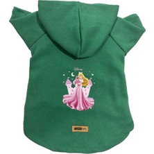 Uravas Store Kapişonlu Polar Sweatshirt Köpek ve Kedi Kıyafeti & Elbisesi Yeşil Princess M
