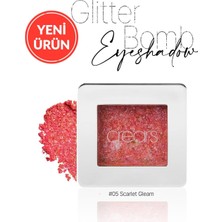 Uravas Store Mücevher Parlaklığında Yoğun Pigmentli Tekli Far Glitter Bomb Eyeshadow 05 Scarlet Gleam
