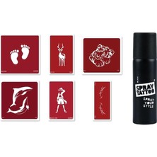 Uravas Store Geyik Sırt Spray Tattoo Geçici Sprey Dövme Seti