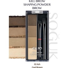 Uravas Store Clıo Soğuk Alt Tonlu Kaş Farı Paleti Kill Brow Shaping Powder Brow (02 Ash Cool Brown)