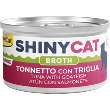 Uravas Store Gimcat Shinycat Broth Barbun Balıklı Ton Balığı Kedi Maması, 70 Gram