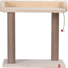 Uravas Store Pugalo Platform Oturaklı Melody Model Kedi Tırmalaması (Krem)