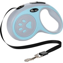 Uravas Store Otomatik Köpek Tasması 3 Metre Mavi – Geri Çekilebilir Kilitli Makara Sistemi – Dayanıklı Şerit Halat – Ergonomik Kaymaz Sap – Küçük ve Orta Irk Köpekler Için Gezdirme Tasması