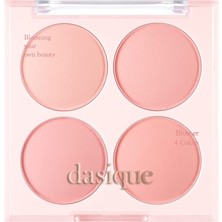 Uravas Store Dasique, Karıştırılabilir Renk Tonlarına Sahip 4lü Allık Paleti Blending Mood Cheek (#07 Candy Berry)