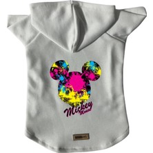 Uravas Store Kapişonlu Polar Sweatshirt Köpek ve Kedi Kıyafeti & Elbisesi Beyaz Yeni Mickey Mouse 2 S