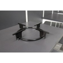 Uravas Store Cook-Lab 4 Ad Bosch Vestel Uyumlu Emayeli Cam Ocak Izgarası (Çember Çapi 16,5 - Bacaktan Bacağa 23,5 Cm) Siyah
