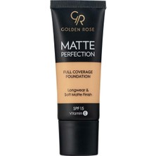 Uravas Store Golden Rose Matte Perfection Foundation - Warm 05 - Yoğun Kapatıcı Mat Fondöten