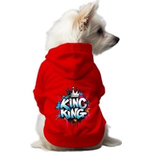 Uravas Store Mpz Pets Kedi ve Köpek Kıyafeti & Elbisesi Kırmızı Hoodie King M