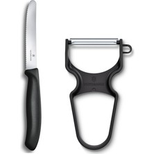 Uravas Store Victorinox Soyacak ve Sofra Bıçağı Seti, 2 Parça Siyah