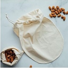 Uravas Store Bitkisel Süt Torbası Organik Yoğurt Süzme Kesesi Yıkanabilir Keten Kese Natural Tekstil Sütbezi