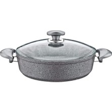 Uravas Store Oms Collection 28X8 cm Granit Karnıyarık Tenceresi Gri