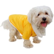 Uravas Store Kedi ve Köpek Kıyafeti & Elbisesi Ceketi Yeleği Sarı Kürklü Ceket Xl