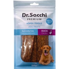 Uravas Store Dr.sacchi Premium Ördek Kuru Kesim Jerky Tahılsız Köpek Ödülü 100 gr