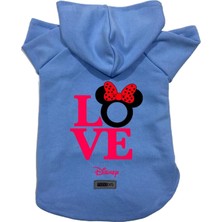 Uravas Store Kapişonlu Polar Sweatshirt Köpek ve Kedi Kıyafeti & Elbisesi Mavi Mini Love M