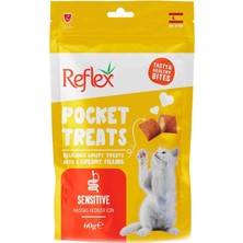 Uravas Store Reflex Pocket Treats Sensitive Hassas Kedi Ödül Maması 60 gr Tekli Paket