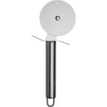 Uravas Store Paslanmaz Çelik Pizza Kesici ve Hamur Ruleti, 18 Cm, 6 cm Çap - Ergonomik Saplı