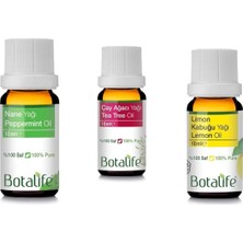 Uravas Store Botalife 10ML Nane Çay Ağacı ve Limon Kabuğu Yağı SETI,CPXZ4589
