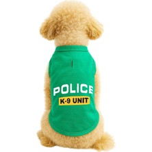 Uravas Store Mpz Pets Kedi ve Köpek Kıyafeti & Elbisesi Yeşil Police K 9 Unit Atlet 2xl