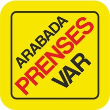 Uravas Store Sticker Usta Arabada Prenses Var Sticker 00179 Renkli 12 x 12 cm