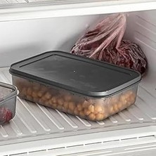 Uravas Store Deconox No Frost Silikon Yumuşak Kapalı Saklama Kabı Dondurucu ve Buzluk Saklama Kabı 1500ML, Kapaklı No Frost Saklama Kabı 1500ML, Derin Dondurucu Saklama Kabı 1500ML