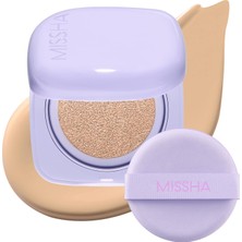 Uravas Store Mıssha Yoğun Kapatıcı, Nemli ve Parlak Bitişli Cushion Glow Layering Fit Cushion SPF50 Pa No.23 Sand