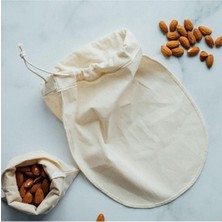 Uravas Store Bitkisel Süt Torbası Organik Yoğurt Süzme Kesesi Yıkanabilir Keten Kese Natural Tekstil Sütbezi