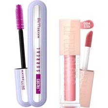 Uravas Store Maybelline New York Falsies Surreal Maskara + Lifter Gloss Nemlendirici Dudak Parlatıcısı - 004 Silk
