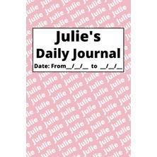 Uravas Store Independently Published Personalized Daily Journal - Julie: Pink Cover