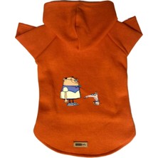 Uravas Store Kapişonlu Polar Sweatshirt Köpek ve Kedi Kıyafeti & Elbisesi Turuncu Cando M