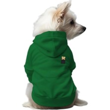 Uravas Store Kedi ve Köpek Kıyafeti & Elbisesi Yeşil Hoodie Ayı Cep M