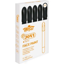 Uravas Store Jovi Twist Stick 5'li Siyah Yüz Boyama Kalemi