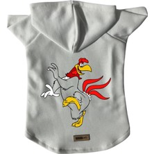 Uravas Store Kapişonlu Polar Sweatshirt Köpek ve Kedi Kıyafeti & Elbisesi Beyaz Fog Horn S