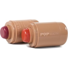 Uravas Store Pop Beauty 2'li Allık ve Dudak Renklendirici Stick Set, Makyaj Çantası Hediyeli