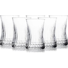Uravas Store 6’lı Kristal Desenli Cam Çay Bardağı Seti – 160 ml Ince Belli Modern Tasarım – Isıya Dayanıklı Cam Bardak – Şık ve Zarif Sunum Için Çay ve Kahve Bardağı