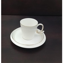 Uravas Store Stella 6 Kişilik 12 Parça Porselen Kahve Fincan Takımı