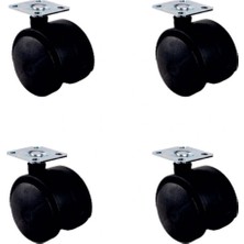 Hace Bazaar Küçük Plastik Tablalı Teker - 40 mm  HKS101 - 4 Adet