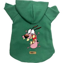 Uravas Store Kapişonlu Polar Sweatshirt Köpek ve Kedi Kıyafeti & Elbisesi Yeşil Courage Xs