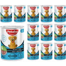 Uravas Store Yetişkin Köpek Balıklı Pate 400 gr x 12 Adet