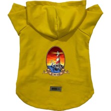 Uravas Store Kapişonlu Polar Sweatshirt Köpek ve Kedi Kıyafeti & Elbisesi Sarı Deniz Feneri S