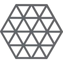 Uravas Store Zone Denmark Üçgen Altlık, 250 °c'ye Kadar Isıya Dayanıklı, Silikon Altlık, Tencere ve Tavalar Için Dekoratif Altlık, Bulaşık Makinesinde Yıkanabilir, 16 x 14 Cm, Gri (Soğuk Gri)